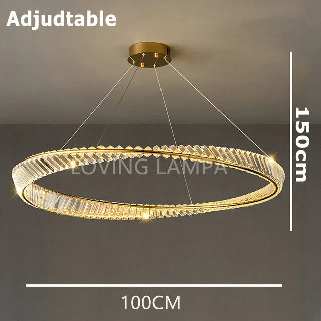 DecorBites™ Crystal Stainless Steel Ceiling Pendant Light for Luxurious Living