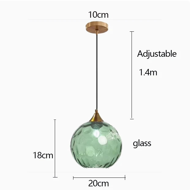 Nordic Ripple Glass Longline Pendant Light
