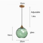 Nordic Ripple Glass Longline Pendant Light