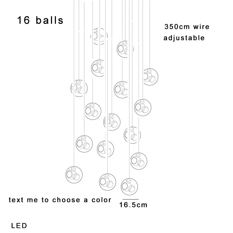 DecorBites™ Clear Glass Pendant Light Dimmable LED Luxury Hanging Lamp