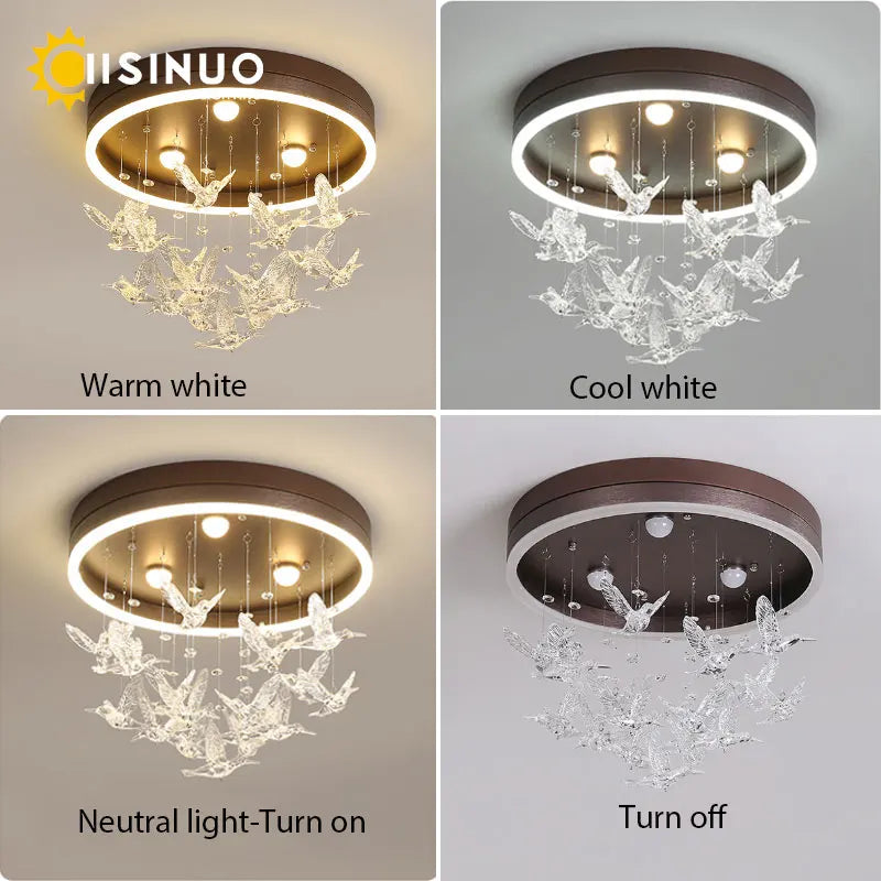 DecorBites™ Dancing Girl LED Chandelier: Modern Kids Room Light, Cartoon Ceiling Lamp