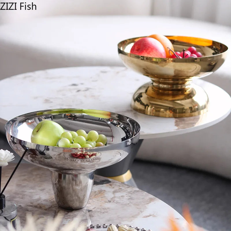 صينية وعاء الفاكهة عالية الأرجل DecorBites™ لطاولة قهوة وغرفة المعيشة والوجبات الخفيفة