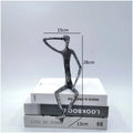 DecorBites™ Abstract Metal Human Sculpture Cast Iron Black Person Desktop Ornament