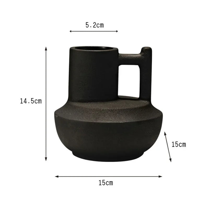DecorBites™ Geometric Ceramic Vase Set for Modern Floral Arrangements