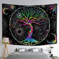 Abstract Tree Of Life Tapestry Wall Hanging by DecorBites™ - Psychedelic Hippie Tapiz Art