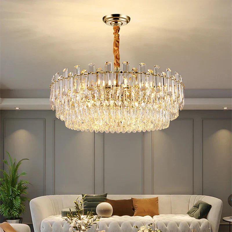 DecorBites™ ثريا سقف كريستال K9 عصرية لغرفة المعيشة