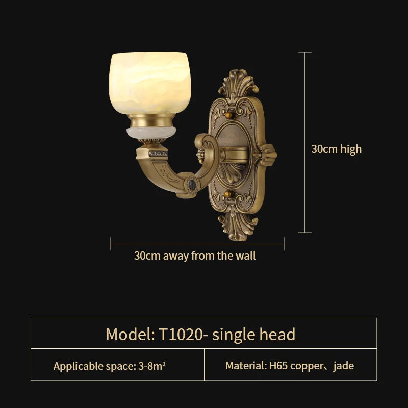 DecorBites™ All Copper Jade Chinese Chandelier: Modern & Simple Living Room Lighting