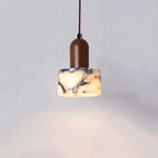 Vintage Black Patterned Marble Pendant Light