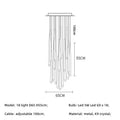 DecorBites™ Crystal LED Pendant Chandelier for Retro Villa Stairs