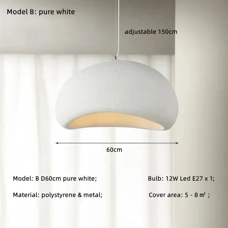 Handmade Wabi Sabi Resin Pendant Light