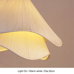 White Flower Fabric Pendant Light