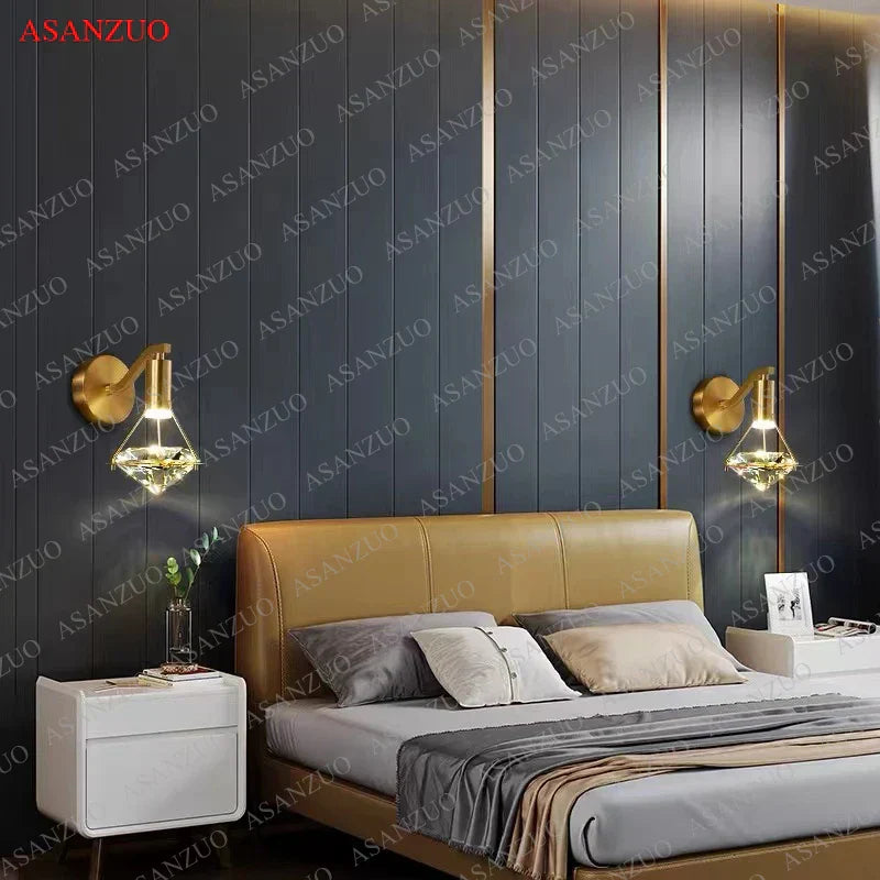 DecorBites™ Crystal Diamond LED Wall Sconce for Luxury Home Decor Lighting