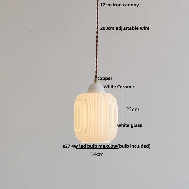 مصباح معلق DecorBites™ سيراميك بتصميم عين الجمل مع LED، مصباح تعليق قابل للتعديل
