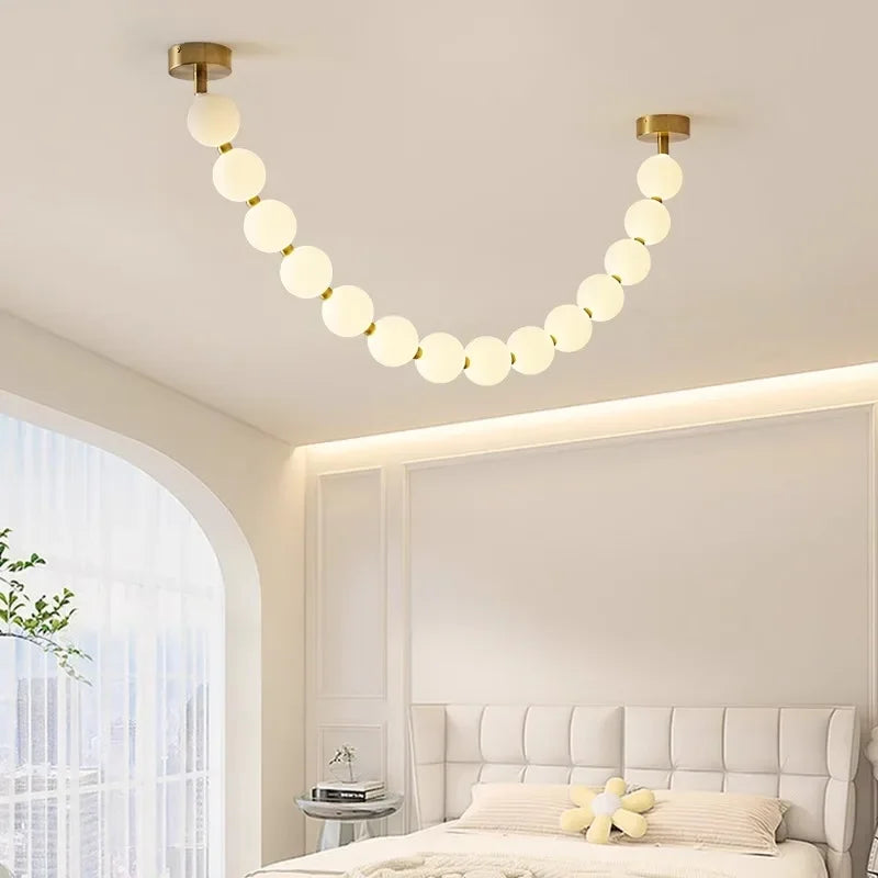 Nordic Beaded Alloy Pendant Light