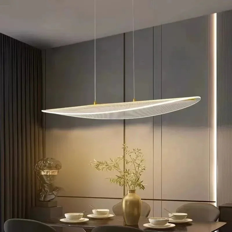 ثريا LED ديكور بايتس™: إضاءة متدلية منحنية طويلة على الطراز الاسكندنافي لديكور المنزل والمكتب وغرفة الطعام