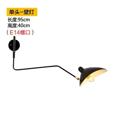 DecorBites™ Industrial Spider Serge Mouille Ceiling Lamp Black LED E27 Lighting