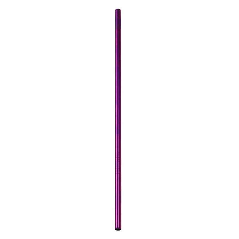 DecorBites™ 304 Stainless Steel Reusable Straws Set for Drinks - Eco-Friendly Metal Curved & Straight