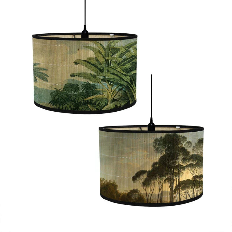 DecorBites™ Bamboo Pendant Light: Retro Chandelier for Home Cafe Bar Decor