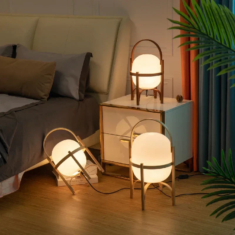 DecorBites™ Bamboo LED Desk Lamp: Modern, Simple, and Stylish Table Light for Home Decor