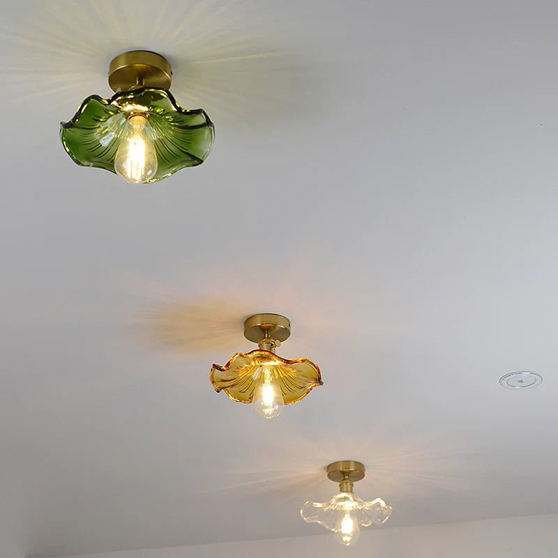 Plafonnier LED DecorBites™ en verre vert pour l'éclairage de salon et de couloir