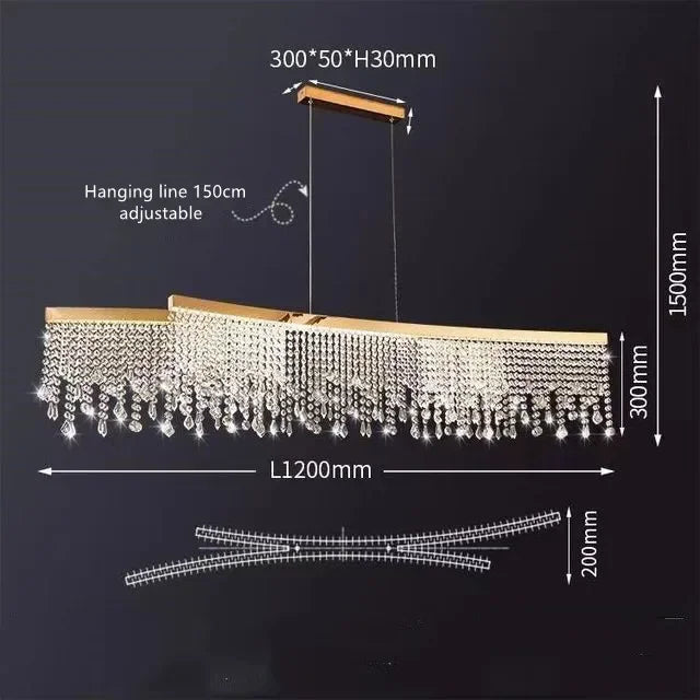 DecorBites™ Crystal LED Ceiling Chandeliers for Luxury Home Decor