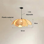 Hand-Woven Natural Rattan Petal Pendant Light