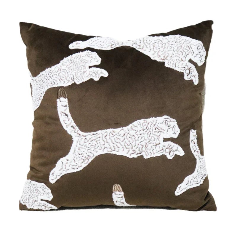 DecorBites™ Convex Rings Geometry Jacquard Pillowcase Cappuccino Luxury Cushion Cover