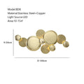 أباليق جدارية معدنية كبيرة ذهبية من DecorBites™ مصابيح LED إضاءة منزلية فاخرة عصرية