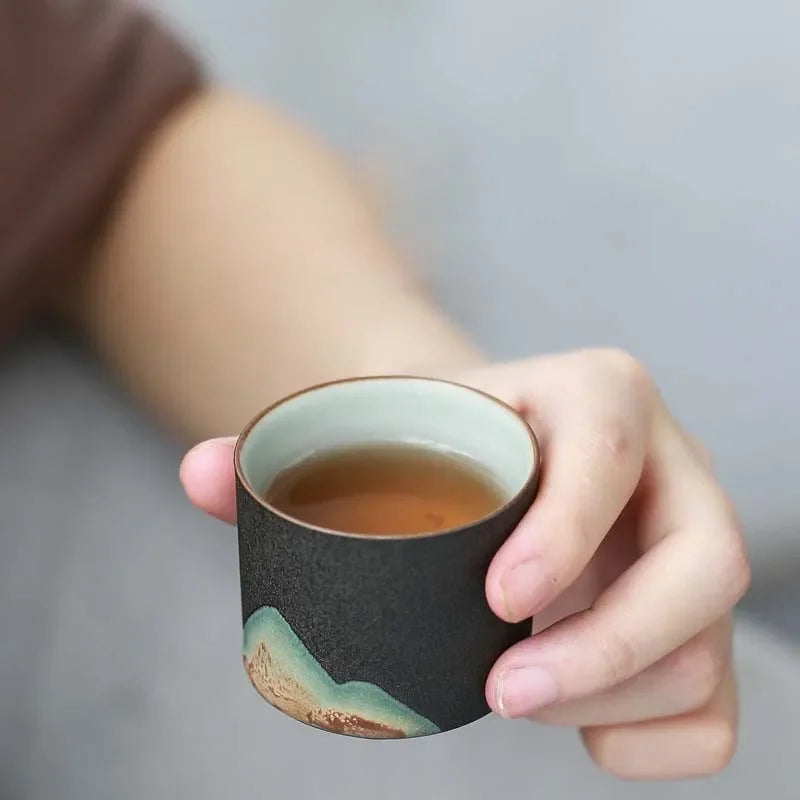 كوب شاي وقهوة سيراميك ياباني من ديكور بايتس™ - كوب فخار واحد