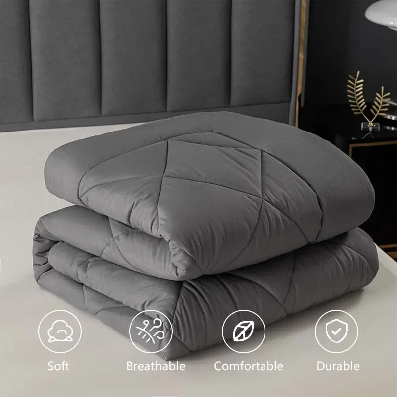 DecorBites™ Cozy Quilt Set: Soft & Breathable Queen/King Size Comforter with Duvet & Pillowcase