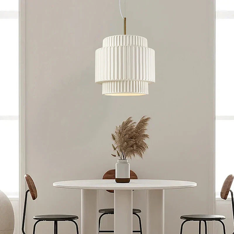 ثريا DecorBites™ Cream Wind LED: طراز واري سابي نورديك البسيط لغرفة الطعام وغرفة النوم والبار
