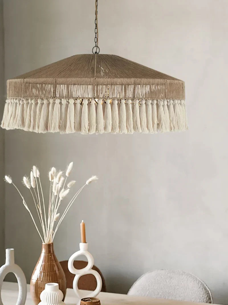DecorBites™ Handmade Rattan Pendant Lights - Nordic Style Chandelier for Home Decor