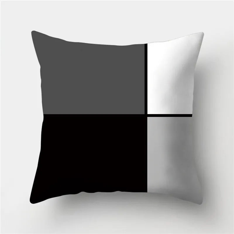 DecorBites™ Geometric Stripes Pillowcase 45x45cm Polyester Cushion Cover for Living Room