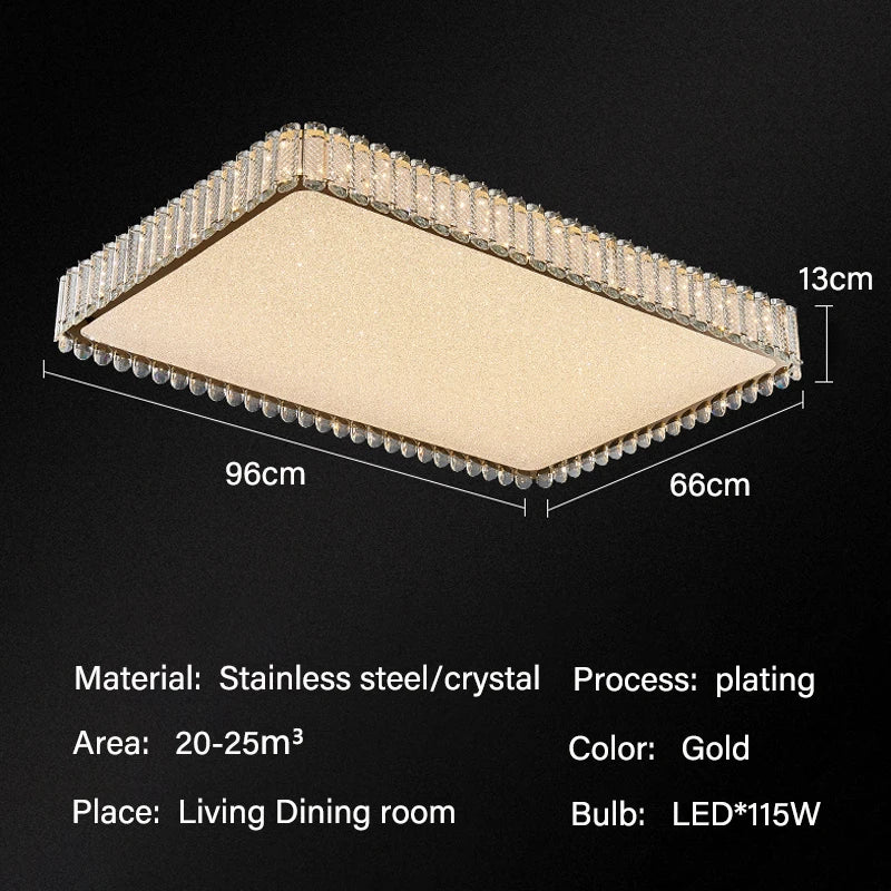 DecorBites™ Crystal LED Ceiling Lights: Modern Home Lighting Fixture for Living, Dining, Kitchen, Bedroom
