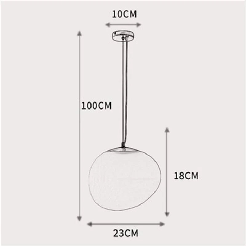 DecorBites™ Gregg Glass Pendant Light: Stylish LED Hanging Lamp for Dining Kitchen LOFT.