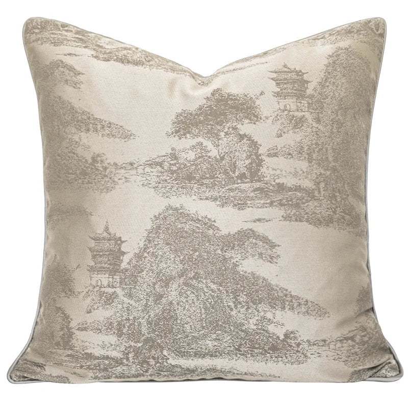 DecorBites™ Gold Quatrefoil Geometric Jacquard Pillow Cover - Luxury Home Decor