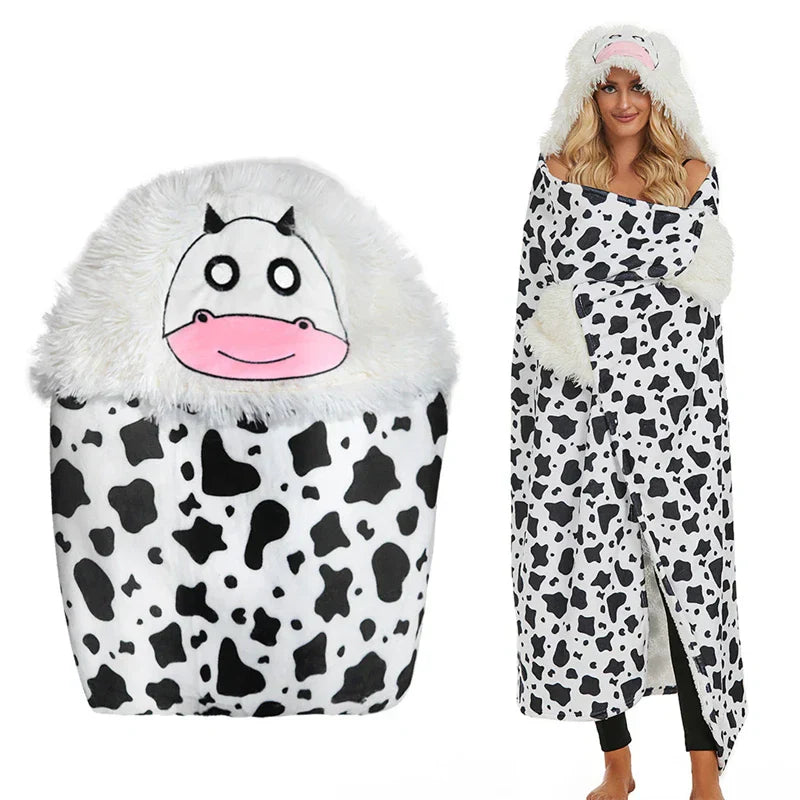 DecorBites™ Cute Leopard Flannel Lap Blanket - Soft & Warm Autumn Shawl Blanket