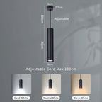 Modern Black Aluminum Cylindrical Pendant Light