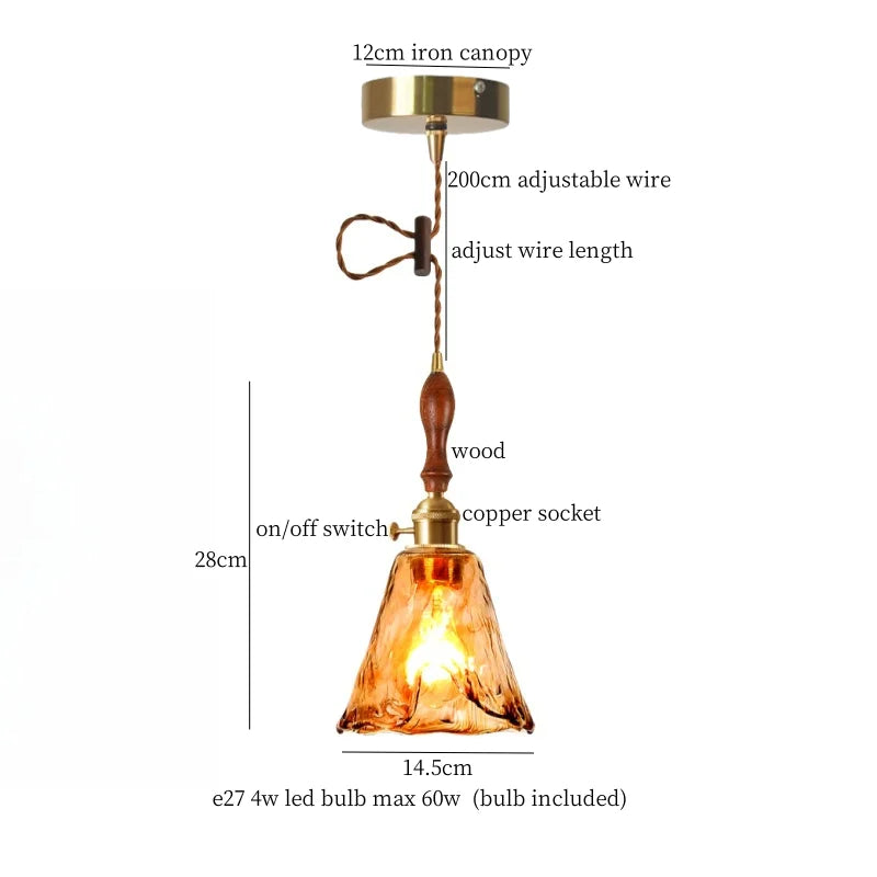 DecorBites™ Green Wave Glass Pendant Lamp: Modern Minimalism for Living Room, Bedroom, Cafe