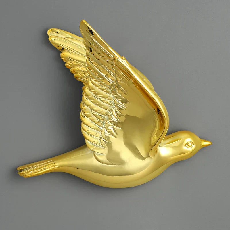 DecorBites™ 3D Bird Resin Statue Wall Decor for Children's Room - Animal Figurine Ornament