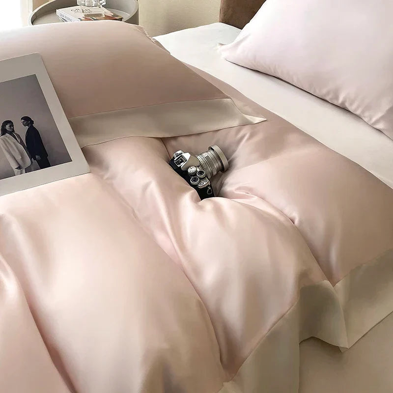 DecorBites™ Eucalyptus Fiber Bedding Set, Summer Coolness, Silky Quilt, Duvet Cover, Sheet Set