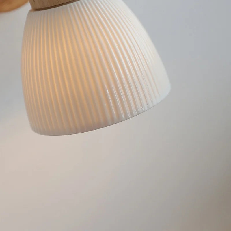 DecorBites™ Ceramic Wood Wall Light Fixture, Modern Nordic LED Sconce Bedside Lamp