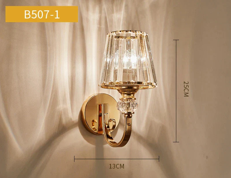 DecorBites™ Crystal LED Wall Lamp for Home Decor - Modern Sconce Light Fixture for Living Room & Bedroom