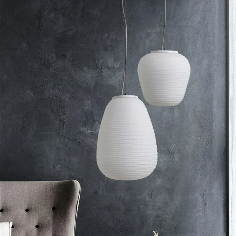 DecorBites™ Glass Cocoon Pendant Light for Kitchen Dining Table, E27 LED Hanging Lamp