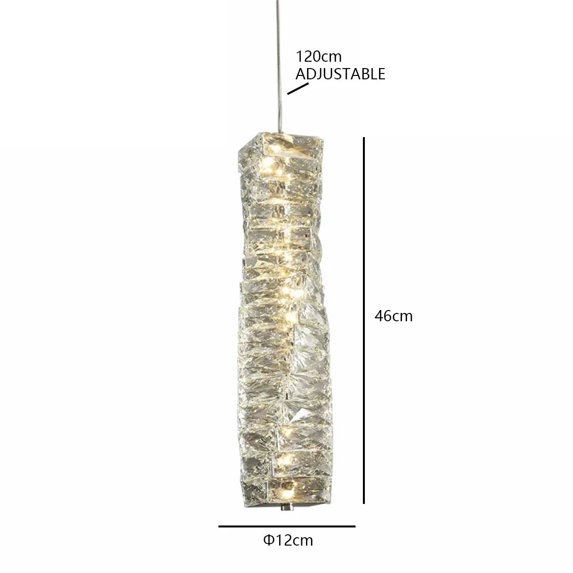 DecorBites™ Glass Chandelier LED Ceiling Light Fixture Modern for Living Room Hotel Dining Hall
