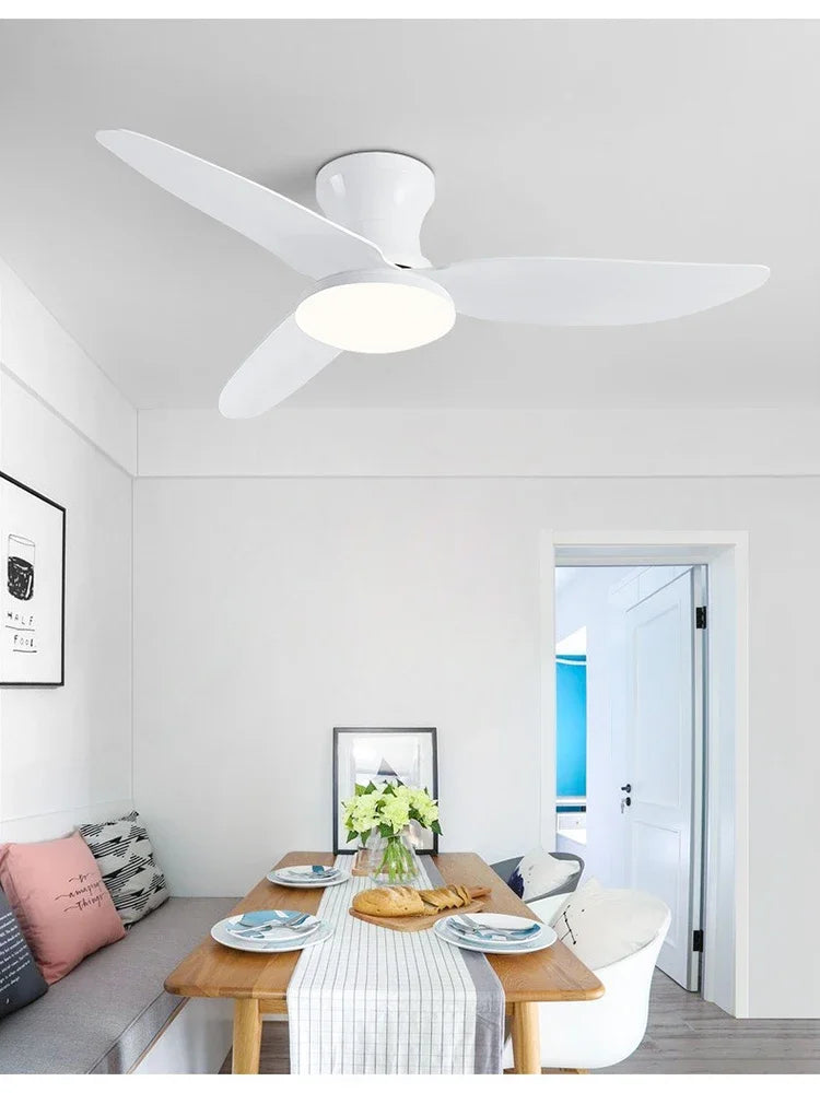 DecorBites™ 30W Remote Control Ceiling Fan with Light - Modern Minimalist Design