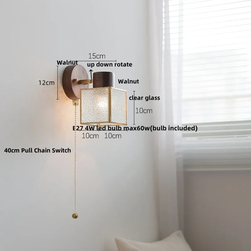 DecorBites™ LED Wall Light Fixture Modern Nordic Rotating Reading Lamp White Ceramic Wood