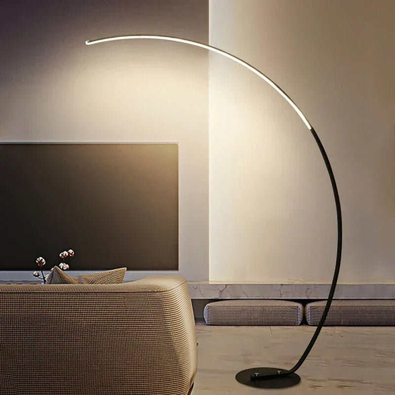 مصباح أرضي LED DecorBites™ بتصميم قوس لديكور غرف المعيشة الداخلية