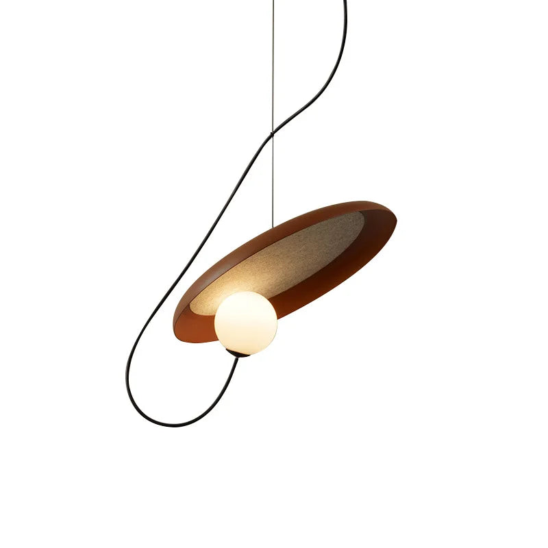 Magnetic Attraction White Metal Pendant Light