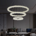 Plafonnier LED circulaire en cristal DecorBites™ Luxe - Style Art Déco à intensité variable
